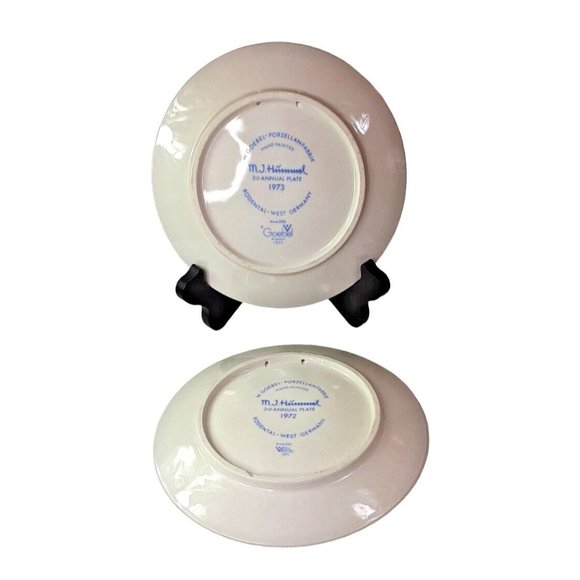 Vintage Goebel MJ Hummel 1972 & 1973 Annual Collector Plates West Germany 7.5" - Picture 7 of 8